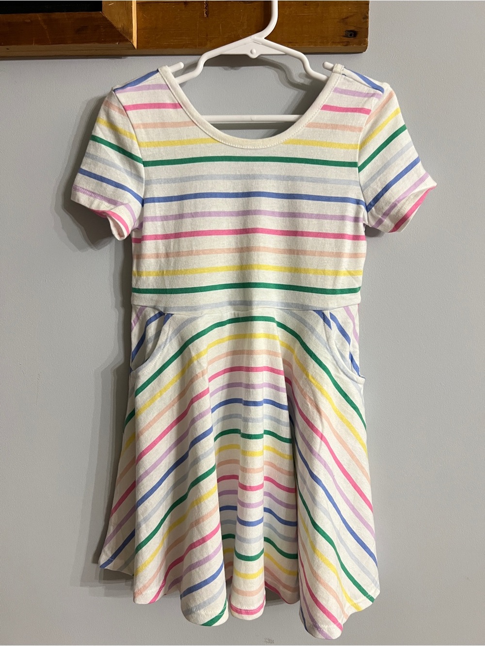 NWT GAP Toddler Girls Rainbow Swing Skater Dress Size 4T 100% Cotton